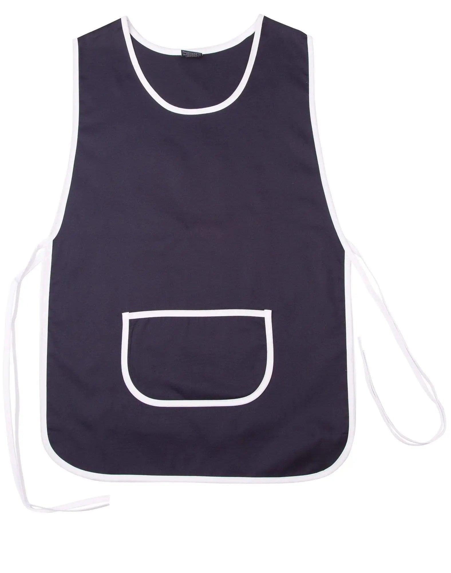 Ladies' Smock Apron AP05 Hospitality & Chefwear Australian Industrial Wear Navy/White